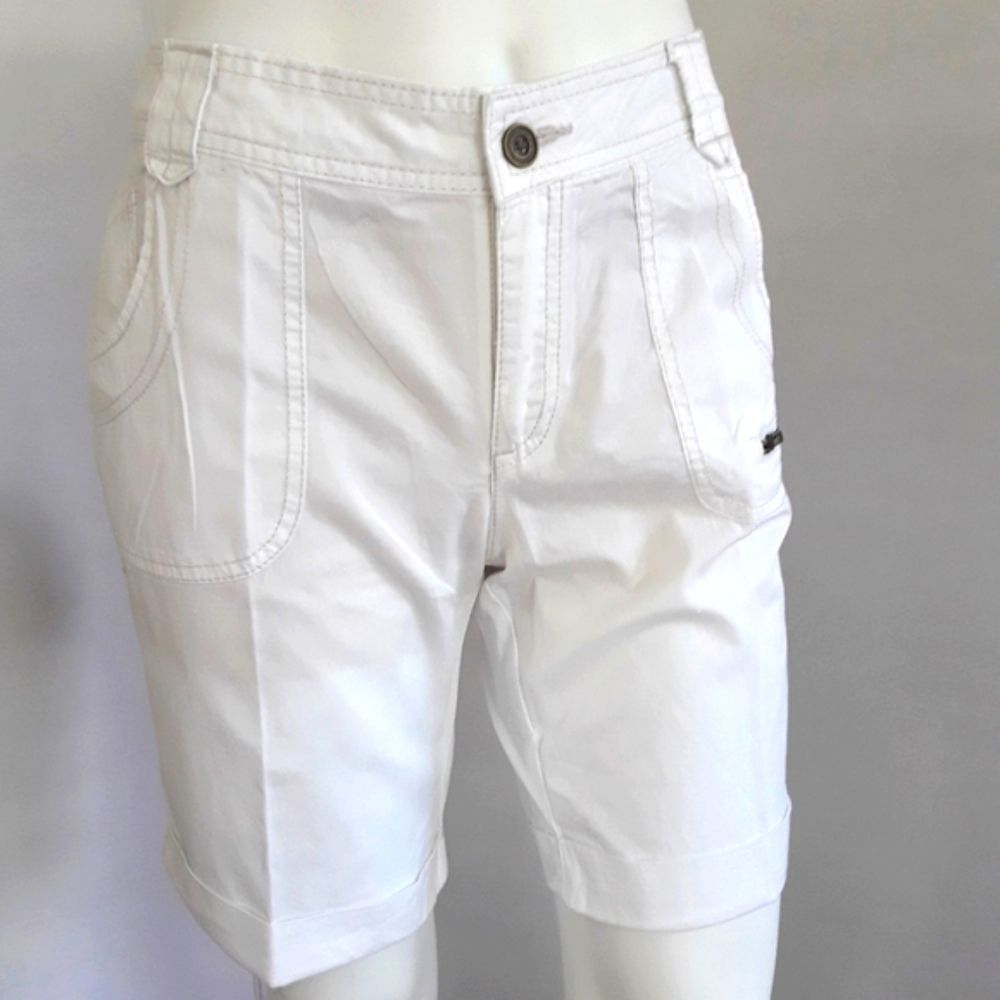 FADED GLORY 100% COTTEN WHITE UTILITY BERMUDA SHORTS SZ 8